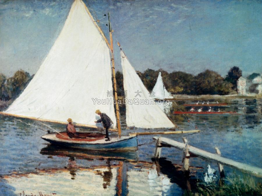 Sailing At Argenteuil - 克劳德·莫奈